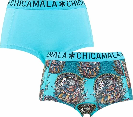 Chicamala Dames 2P Boxershorts Free Like Blauw - S 1 Chicamala Dames 2P Boxershorts Free Like Blauw - S