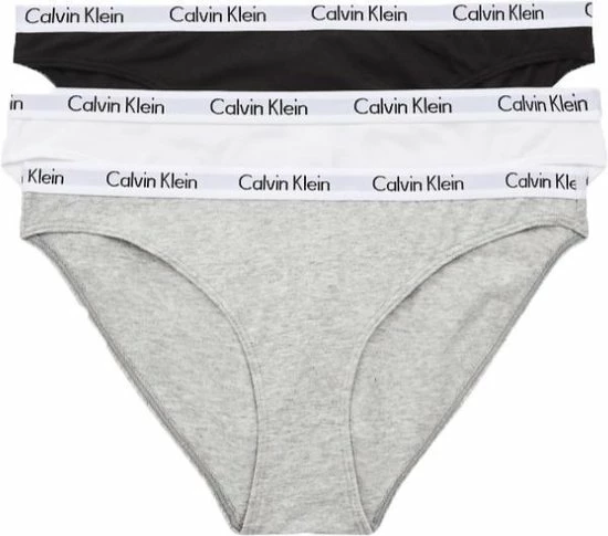 Calvin Klein Dames Slips (3-pack) - Zwart, Wit, Grijs - Maat M 14 Calvin Klein Dames Slips (3-pack) - Zwart, Wit, Grijs - Maat M - Afbeelding 14