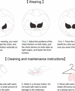 Merkloos Plak BH /Onzichtbare Push Up Bh Zelfklevende / Beha Backless Strapless / Gel Sticky Solid -Cup-C /Zwart-Topkwaliteit -lingerie-dames-badmode Winkel 550x487 2