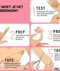 ProductPlanet Premium Boob Tape - Inclusief 2 Silicone Nipple Covers + 4 Satijn Nipple Covers - Plak BH - 7,5 Cm X 5 Meter - Geschikt Voor Cup A Tot En Met F - Fashion Tape - BoobTape - Zwart -lingerie-dames-badmode Winkel 550x490 5