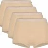 Ten Cate Basics Women Shorts (4-pack) - Dames Boxers Middelhoge Taille - Beige - Maat: M