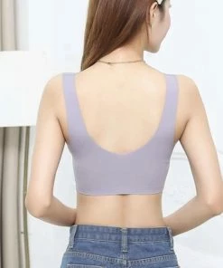 Wow Peach - Bustier - Brallete Lace BH - Voorgevormde BH Zonder Beugel - Lingerie BeHa - Comfy - Fitness - Yoga -PushUp - Filled - Yoga BeHa - Slaap BeHa - Ademend - Naadloos - Kanten BeHa - Lace Bra - Maat S - Grijs -lingerie-dames-badmode Winkel 550x503 17