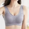 Wow Peach - Bustier - Brallete Lace BH - Voorgevormde BH Zonder Beugel - Lingerie BeHa - Comfy - Fitness - Yoga -PushUp - Filled - Yoga BeHa - Slaap BeHa - Ademend - Naadloos - Kanten BeHa - Lace Bra - Maat S - Grijs