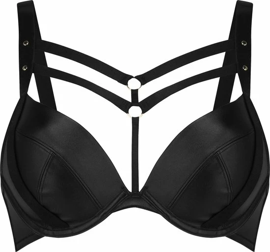 Hunkemöller Dames Lingerie Voorgevormde Push Up Beugel Bh Shadow - Zwart - Maat D70 1 Hunkemöller Dames Lingerie Voorgevormde Push Up Beugel Bh Shadow - Zwart - Maat D70