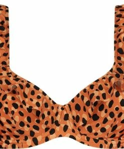 Beachlife Leopard Spots Shaping Bikinitop - Bruin/Oranje - Dierenprint