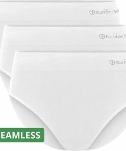 Bamboo Basics - Seamless Full Briefs Belle (3-pack) Dames - Wit - M