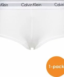 Calvin Klein Dames Modern Cotton Hipster Slip - Boyshort - Wit - Maat: S