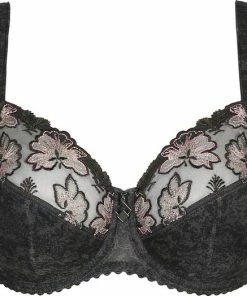 PrimaDonna Wild Flower Beugel Bh 0163130 Night Grey0163130 - Night Grey - 80 - 80B -lingerie-dames-badmode Winkel 550x524 1