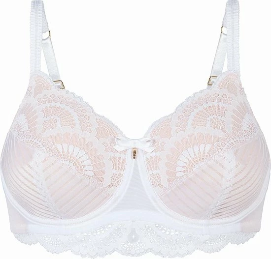 Amoena Prothese Beugel Bh Karolina WB Wit / Licht Nude - Maat 90A 2 Amoena Prothese Beugel Bh Karolina WB Wit / Licht Nude - Maat 90A - Afbeelding 2