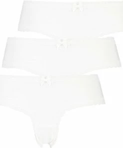 Hunkemöller Dames Lingerie 3-pack London V-shape Brasilian - Wit - Maat L