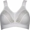 Elbrina Katoenen Beugelloze Vrouwen Beha - Wit - Maat 90E