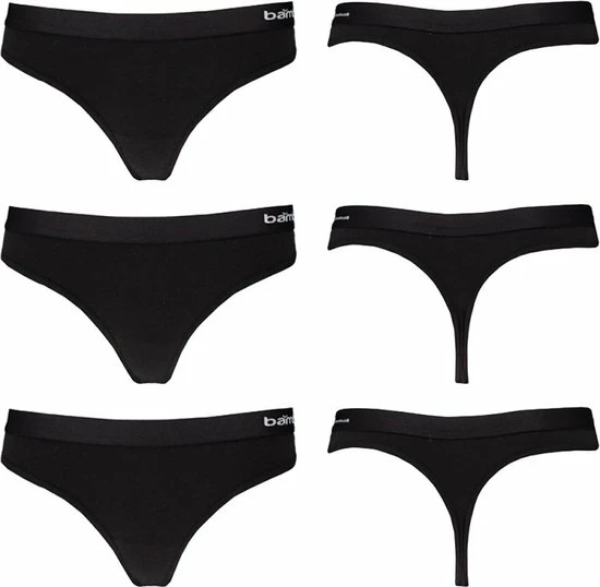 Bamboe String Dames | Zwart | Maat XL | 3-Pack | Strings Dames | Ondergoed Dames | Strings | Apollo 1 Bamboe String Dames | Zwart | Maat XL | 3-Pack | Strings Dames | Ondergoed Dames | Strings | Apollo