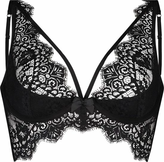 Hunkemöller Dames Lingerie Niet-voorgevormde Beugel Bh Marilee - Zwart - Maat B75 1 Hunkemöller Dames Lingerie Niet-voorgevormde Beugel Bh Marilee - Zwart - Maat B75