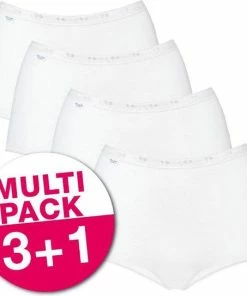Sloggi Basic Maxi 4-Pack Dames Slip (3+1 Gratis) - 58 - Wit 9 Sloggi Basic Maxi 4-Pack Dames Slip (3+1 Gratis) - 58 - Wit -lingerie-dames-badmode Winkel 550x543 4