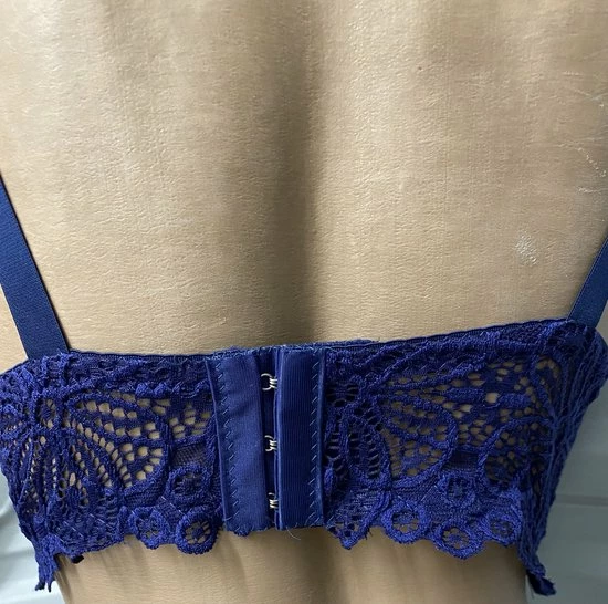 Merkloos Dames Bh Met Kant 75D Donkerblauw 2 Merkloos Dames Bh Met Kant 75D Donkerblauw - Afbeelding 2