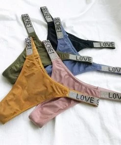 Merkloos Love Secret String Groen - Luxe Design Met Diamantjes En Satijn - High Waist - Dames Lingerie / Ondergoed - Maat M -lingerie-dames-badmode Winkel 550x550 114