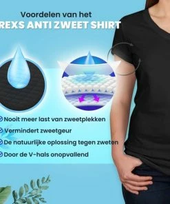 Anti Zweet Shirt - V-Hals – Krexs - Ingenaaide Okselpads – Anti Transpirant – Ondershirt - Zwart - Dames 12 Anti Zweet Shirt - V-Hals – Krexs - Ingenaaide Okselpads – Anti Transpirant – Ondershirt - Zwart - Dames -lingerie-dames-badmode Winkel 550x550 146