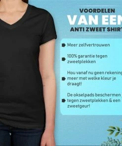 Anti Zweet Shirt - V-Hals – Krexs - Ingenaaide Okselpads – Anti Transpirant – Ondershirt - Zwart - Dames 14 Anti Zweet Shirt - V-Hals – Krexs - Ingenaaide Okselpads – Anti Transpirant – Ondershirt - Zwart - Dames -lingerie-dames-badmode Winkel 550x550 148
