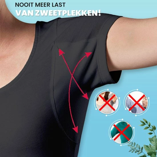 Anti Zweet Shirt - V-Hals – Krexs - Ingenaaide Okselpads – Anti Transpirant – Ondershirt - Zwart - Dames 7 Anti Zweet Shirt - V-Hals – Krexs - Ingenaaide Okselpads – Anti Transpirant – Ondershirt - Zwart - Dames - Afbeelding 7