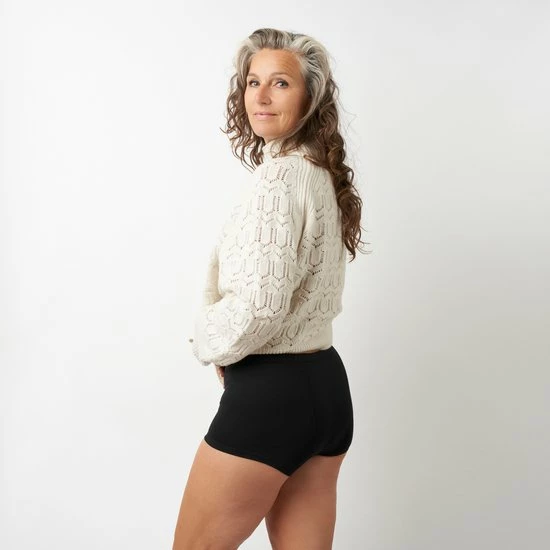 Moodies Period Undies Moodies Undies - Menstruatie- En Incontinentie Ondergoed - Bamboe Boyshort - Heavy/overnight Kruisje - Zwart - Maat L 4 Moodies Period Undies Moodies Undies - Menstruatie- En Incontinentie Ondergoed - Bamboe Boyshort - Heavy/overnight Kruisje - Zwart - Maat L - Afbeelding 4