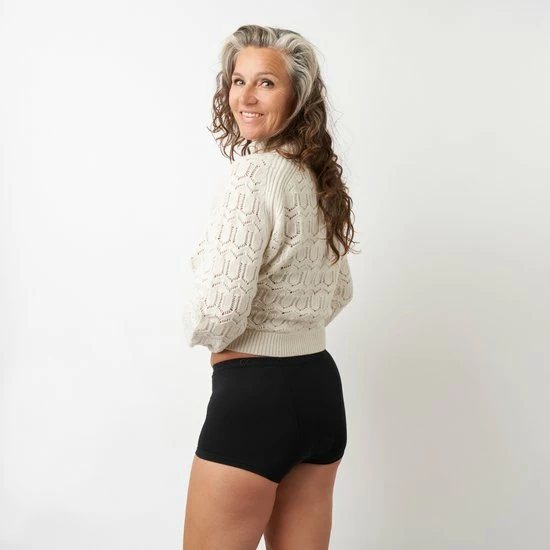 Moodies Period Undies Moodies Undies - Menstruatie- En Incontinentie Ondergoed - Bamboe Boyshort - Heavy/overnight Kruisje - Zwart - Maat L 6 Moodies Period Undies Moodies Undies - Menstruatie- En Incontinentie Ondergoed - Bamboe Boyshort - Heavy/overnight Kruisje - Zwart - Maat L - Afbeelding 6