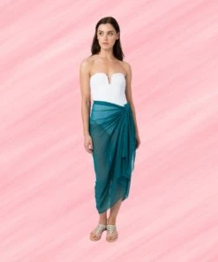 Jovanka - Jovi Sarong/pareo Groen - Maat One Size - Groen - Dames