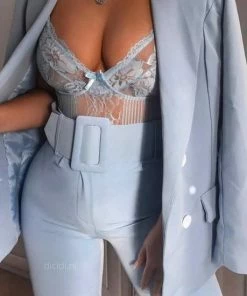 Merkloos Lace Body Blauw | S | Lingerie Bodysuit Kant -lingerie-dames-badmode Winkel 550x550 32