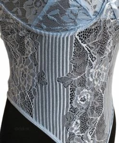 Merkloos Lace Body Blauw | S | Lingerie Bodysuit Kant -lingerie-dames-badmode Winkel 550x550 33