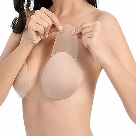 Merkloos Katoen Plak BH Push Up - Onzichtbare Zelfklevende Straploze Plak Beha - Herbruikbaar - Rugloze BH - Borst Lift 2 Merkloos Katoen Plak BH Push Up - Onzichtbare Zelfklevende Straploze Plak Beha - Herbruikbaar - Rugloze BH - Borst Lift - Afbeelding 2