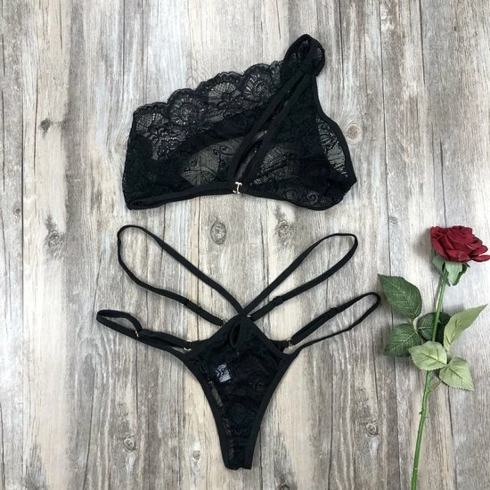 Merkloos Kanten Lingerieset - 2 Stuks Geborduurde Ondergoedset - Dameslingerie - Maat L 5 Merkloos Kanten Lingerieset - 2 Stuks Geborduurde Ondergoedset - Dameslingerie - Maat L - Afbeelding 5