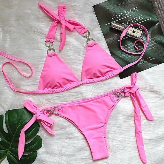 Merkloos Zomer Uitverkoop - Trendy Bikini - Juwelen Bikini's - Bikini - Strandmode - Hippe Bikini - Roze Bikini 6 Merkloos Zomer Uitverkoop - Trendy Bikini - Juwelen Bikini's - Bikini - Strandmode - Hippe Bikini - Roze Bikini - Afbeelding 6