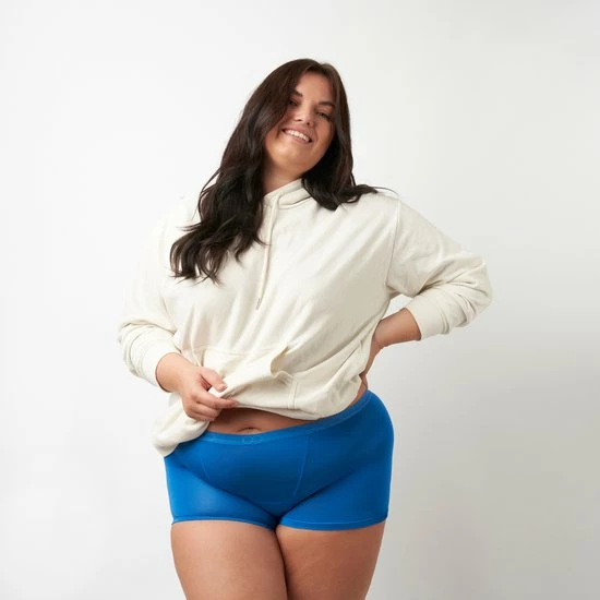 Moodies Period Undies Moodies Undies - Menstruatie- En Incontinentie Ondergoed - Bamboe Boyshort - Heavy/overnight Kruisje - Blauw - Maat XXL 1 Moodies Period Undies Moodies Undies - Menstruatie- En Incontinentie Ondergoed - Bamboe Boyshort - Heavy/overnight Kruisje - Blauw - Maat XXL
