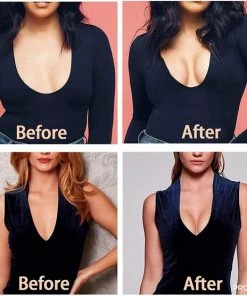 ProductPlanet Premium Boob Tape - Inclusief 2 Silicone Nipple Covers + 4 Satijn Nipple Covers - Plak BH - 7,5 Cm X 5 Meter - Geschikt Voor Cup A Tot En Met F - Fashion Tape - BoobTape - Zwart -lingerie-dames-badmode Winkel 550x556 4