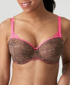 PrimaDonna Twist Cafe Plume Voorgevormde Balconette Bh 0242172 Cheetah - Maat 75D