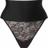 Maidenform Tame Your Tummy Lace Thong Vrouwen Corrigerend Ondergoed - Black Lace - Maat 2XL