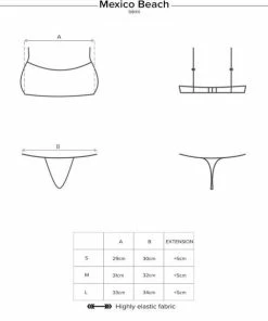 Obsessive Mexico Beach Bikini - Bikiniset - Maat L - Groen -lingerie-dames-badmode Winkel 550x576 5