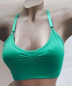 Merkloos Dames Bh Top Met Dunne Schouderbandjes L/XL 40-42 Groen