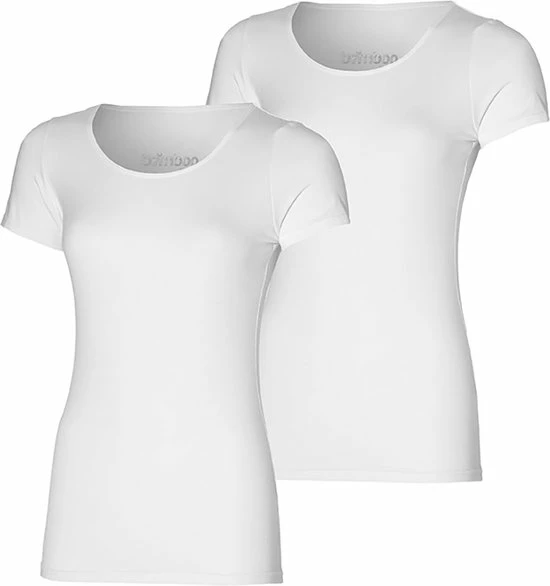 Apollo Dames T-shirt Bamboo Basic Ronde Hals Wit XL 2 Stuks 1 Apollo Dames T-shirt Bamboo Basic Ronde Hals Wit XL 2 Stuks