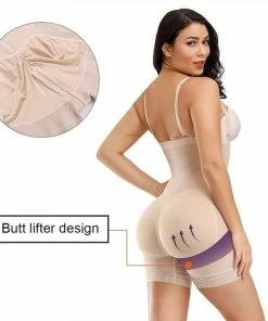 Merkloos Professionele Body Shaper – Afslank Body – Anti Cellulitis - Corrigerend Vrouwen Ondergoed – Afvallen - Body Shaper Vrouwen - Met Haakjes - Met Rits - Corrigerende Body - Slim Body -lingerie-dames-badmode Winkel 550x586 4