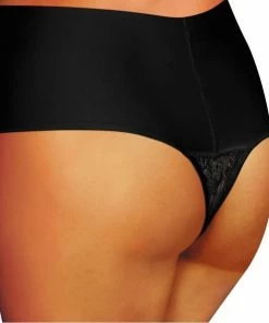 Maidenform Tame Your Tummy Lace Thong Vrouwen Corrigerend Ondergoed - Black Lace - Maat 2XL -lingerie-dames-badmode Winkel 550x590 2