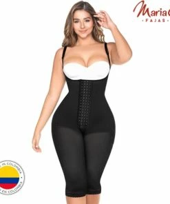 MARIAE OLFA |COLOMBIAANSE LIPO/BBL FAJA| SHAPEWEAR VAN HOGE COMPRESSIE POWERNETSTOF|EXTRA GETAILLEERD| BREDE HEUPOMVANG| CAPRI LENGTE| MAAT XL | KLEUR ZWART