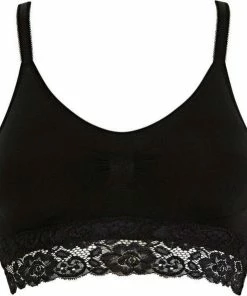 lingerie-dames-badmode Winkel 24 MAGIC Bodyfashion Comfort Bra Spaghetti Lace Zwart Vrouwen - Maat XXL