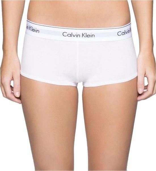 Calvin Klein Dames Modern Cotton Hipster Slip - Boyshort - Wit - Maat: S 5 Calvin Klein Dames Modern Cotton Hipster Slip - Boyshort - Wit - Maat: S - Afbeelding 5