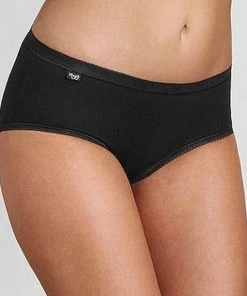 Sloggi Basic+ Dames Midi Slip - Zwart - Maat 48 -lingerie-dames-badmode Winkel 550x610 3