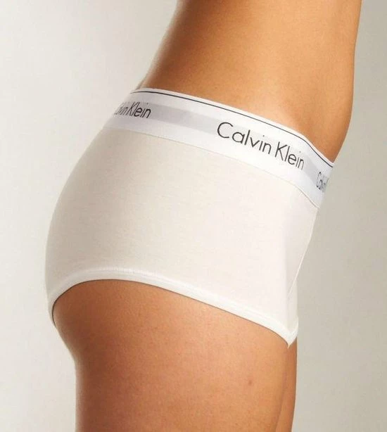 Calvin Klein Dames Modern Cotton Hipster Slip - Boyshort - Wit - Maat: S 13 Calvin Klein Dames Modern Cotton Hipster Slip - Boyshort - Wit - Maat: S - Afbeelding 13