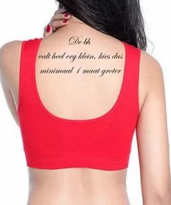 Bobbels & Putten - Comfort Magic Bra - XL - Rood - Bh Met Vulling - Zonder Beugel En Sluiting - -lingerie-dames-badmode Winkel 550x631 1