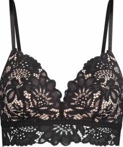 Hunkemöller Dames Lingerie Voorgevormde Longline Bh Zonder Beugel Shiloh - Zwart - Maat C80