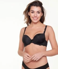 LingaDore - Daily T-Shirt Gel BH Zwart - Maat 65D - Zwart - Push Up Bh - Maximizer Bh - Dames -lingerie-dames-badmode Winkel 550x638
