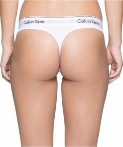 Calvin Klein - Modern Cotton String Wit - M -lingerie-dames-badmode Winkel 550x645