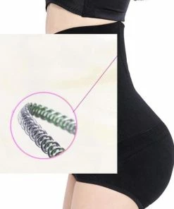 Merkloos Zwart Corrigerend Ondergoed Dames – Maat 38/40 - Hoge Correctie Slip - Katoen Elastaan - Shapewear Dames Onderbroek - Figuurcorrectie - Body Shaper -lingerie-dames-badmode Winkel 550x650 2